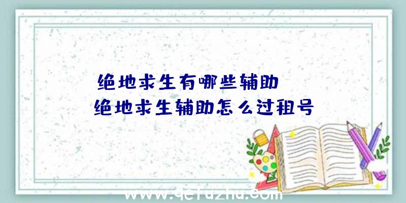 「绝地求生有哪些辅助app」|绝地求生辅助怎么过租号